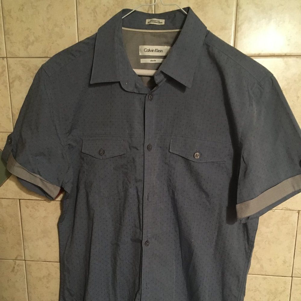 Men's Calvin Klein Button Down Short Sleeve Shirt